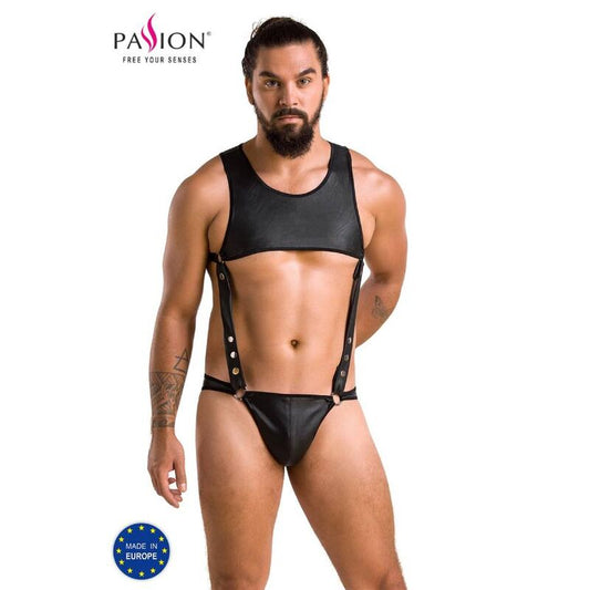 Passion - 056 Body Adam Noir S/M - PASSION MEN | mode et lingerie, lingerie homme, harnais pour hommes | Dimensions : 210