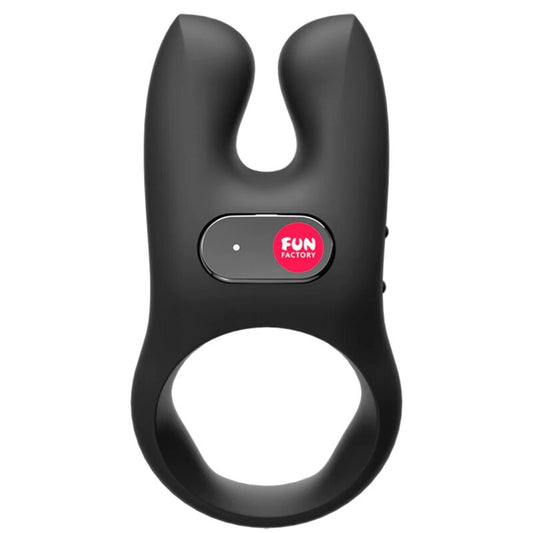 Fun Factory - Anneau Pénien Vibrant Nos Noir - FUN FACTORY | sextoys, jouets sexuels pour hommes, accessoires de pénis, anneaux de pénis, cockring avec vibration | Dimensions : 136