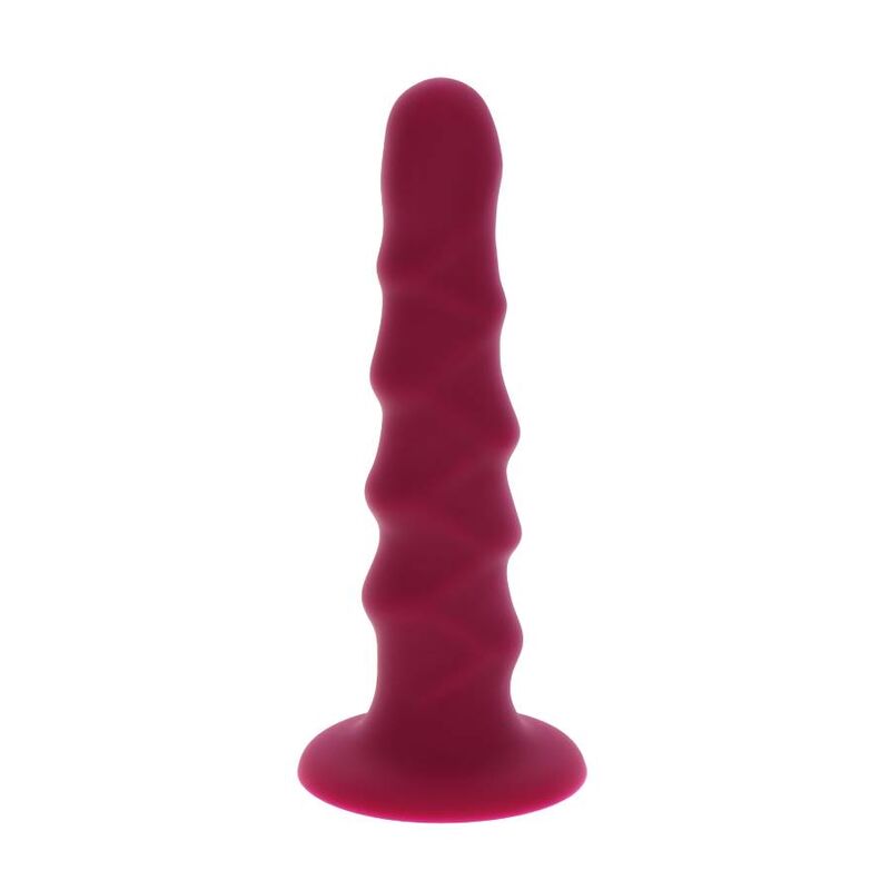 Get Real - Dong Côtelé 12 Cm Rouge - GET REAL | sextoys, godes sans vibration, godes ceinture | Dimensions : 220