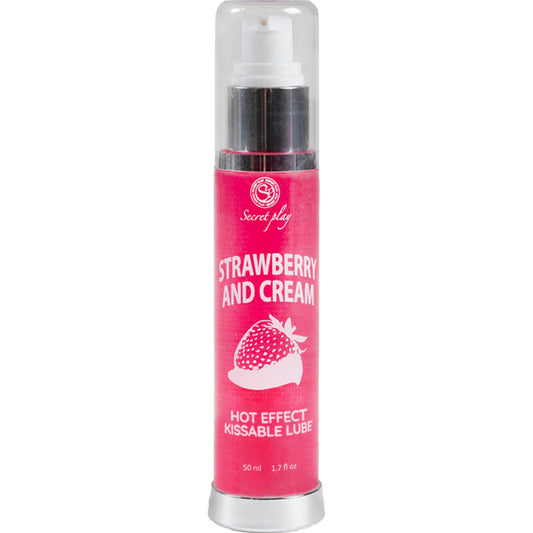 Secretplay - Lubrifiant 2-1 Effet Chaleur Fraise & Crème 50 Ml