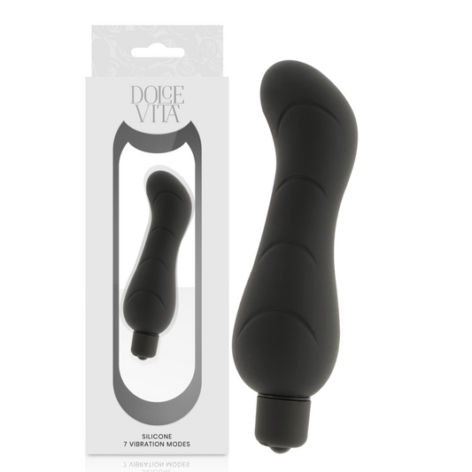 Dolce Vita - G-Spot Black Silicone - DOLCE VITA | sextoys, vibrateurs, vibromasseurs point g | Dimensions : 20