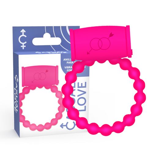Casual Love - Bague Vibratrice 25 Rose - CASUAL LOVE | sextoys, jouets sexuels pour hommes, accessoires de pénis, anneaux de pénis, cockring avec vibration | Dimensions : 48