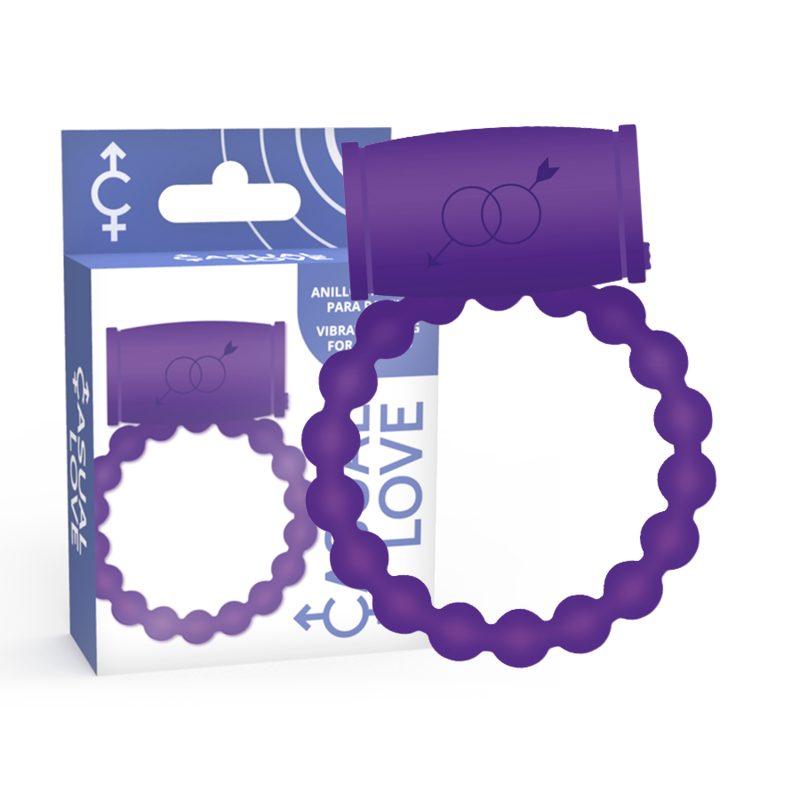 Casual Love - Anneau Vibrateur Couple 25 Violet - CASUAL LOVE | sextoys, jouets sexuels pour hommes, accessoires de pénis, anneaux de pénis, cockring avec vibration | Dimensions : 10