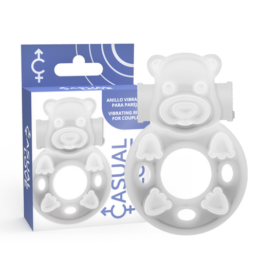 Casual Love - 26 Anneau De Vibrateur Transparent Bunny - CASUAL LOVE | sextoys, jouets sexuels pour hommes, accessoires de pénis, anneaux de pénis, cockring avec vibration | Dimensions : 40