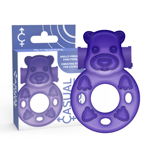 Casual Love - Bague De Vibrateur 26 Lilac Bunny - CASUAL LOVE | sextoys, jouets sexuels pour hommes, accessoires de pénis, anneaux de pénis, cockring avec vibration | Dimensions : 15