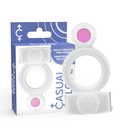 Casual Love - Bague Transparente Double Plaisir - CASUAL LOVE | sextoys, jouets sexuels pour hommes, accessoires de pénis, anneaux de pénis, cockring avec vibration | Dimensions : 15