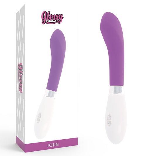 Glossy - John Vibrateur Violet - GLOSSY | sextoys, vibrateurs, vibromasseurs point g | Dimensions : 170