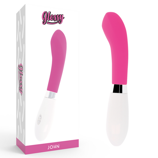 Glossy - John Vibrateur Rose - GLOSSY | sextoys, vibrateurs, vibromasseurs point g | Dimensions : 170