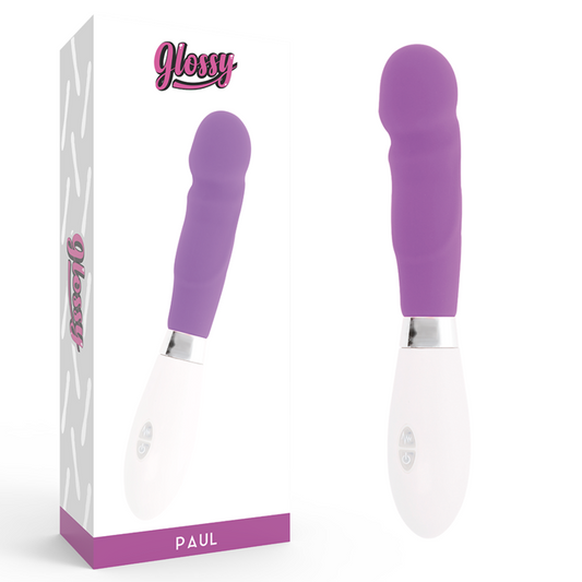 Glossy - Vibrateur Paul Violet - GLOSSY | sextoys, vibrateurs, vibromasseurs point g | Dimensions : 140