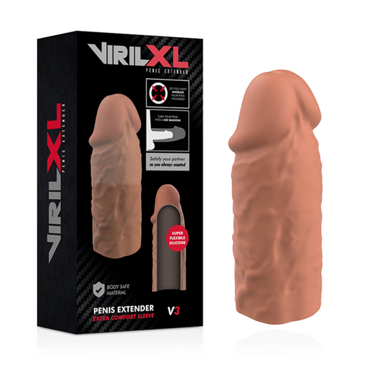 Virilxl - Extension De Pénis Marron En Silicone Liquide V3