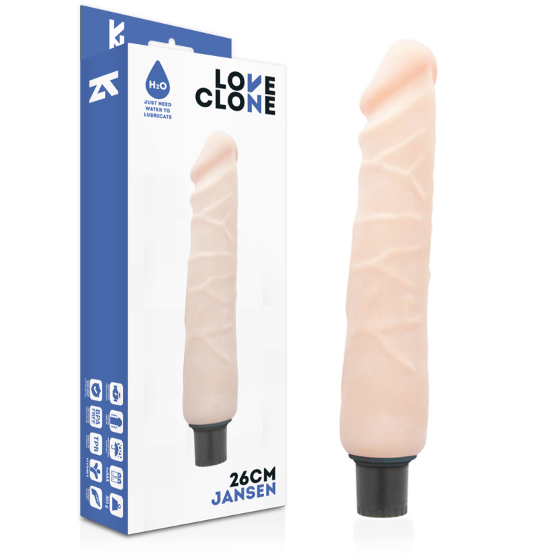 Loveclone - Vibrateur Autolubrifiant Jansen 26 Cm -O- 4.2 Cm - LOVECLONE | sextoys, vibrateurs, vibromasseurs réalistes | Dimensions : 395