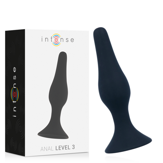 Intense - Anal Niveau 3 12,5Cm Noir - INTENSE ANAL TOYS | sextoys, anal, bouchons anaux | Dimensions : 120