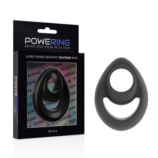 Powering - Anneau Pénis Et Testicules Super Flexible Et Résistant Pr14 Noir