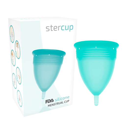 Stercup - Coupe Menstruelle En Silicone Fda Aigue-Marine - Taille L - STERCUP | pharmacie, coupe vaginale | Dimensions : 30