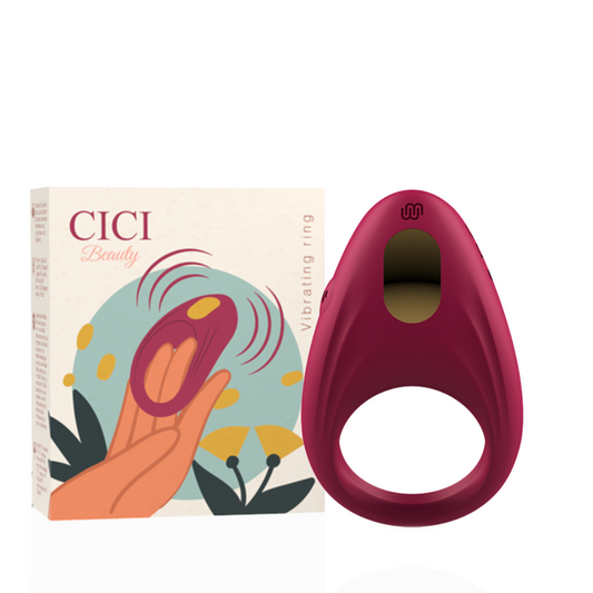 Cici Beauty - Anneau Vibrant En Silicone Premium - CICI BEAUTY | sextoys, jouets sexuels pour hommes, accessoires de pénis, anneaux de pénis, cockring avec vibration | Dimensions : 88