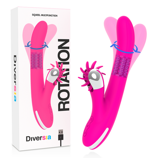 Diversia - Rotation Lapin 24 Cm - DIVERSIA | sextoys, vibrateurs, rotateurs vibrants | Dimensions : 400
