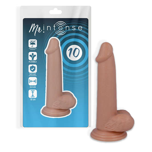 Mr Intense - 10 Pénis Réaliste 18 Cm -O- 3.4 Cm - MR. INTENSE | sextoys, godes sans vibration, pénis réalistes | Dimensions : 356