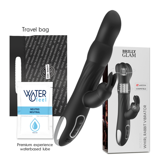 Vibrateur Et Rotateur Brilly Glam Moebius Rabbit Compatible Avec La Technologie Sans Fil Watchme - BRILLY GLAM | sextoys, vibrateurs, télécommande | Dimensions : 422