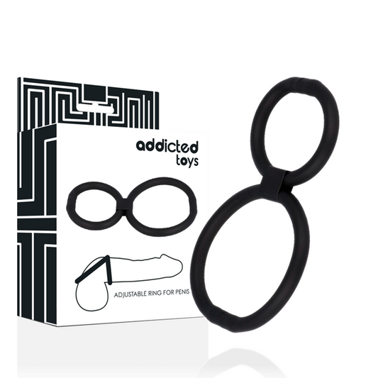 Addicted Toys - Anneaux Réglables Pour Pénis - ADDICTED TOYS | sextoys, jouets sexuels pour hommes, accessoires de pénis, anneaux de pénis, cockrings sans vibration | Dimensions : 25