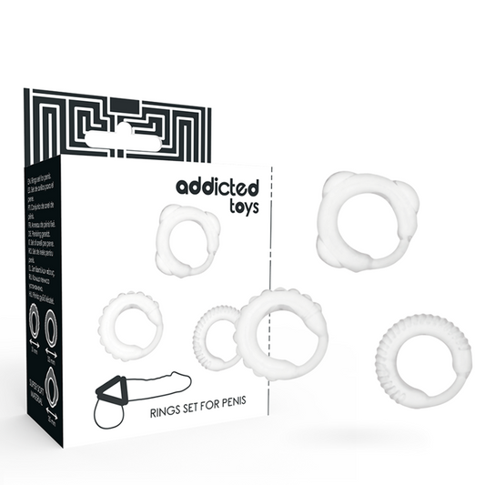Addicted Toys - Ensemble Danneau En C Clair - ADDICTED TOYS | sextoys, jouets sexuels pour hommes, accessoires de pénis, anneaux de pénis, cockrings sans vibration | Dimensions : 20