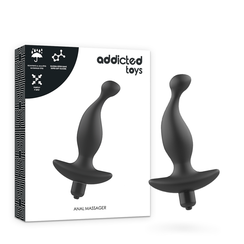 Addicted Toys - Masseur Anal Avec Vibration Noire Modèle 1 - ADDICTED TOYS | sextoys, anal, vibromasseurs anaux | Dimensions : 198