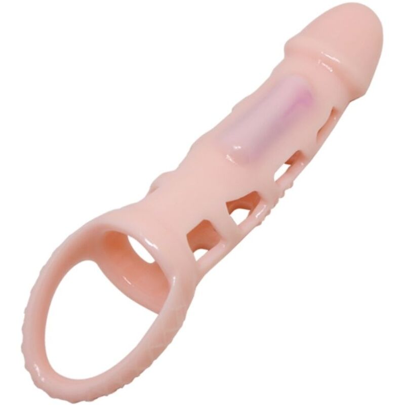 Pretty Love - Housse Dextension De Pénis Harrison Avec Vibration Et Sangle 13.5 Cm - PRETTY LOVE MALE | sextoys, jouets sexuels pour hommes, accessoires de pénis, manchons péniens sans extension | Dimensions : 75