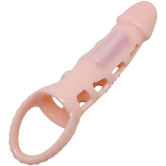 Pretty Love - Housse Dextension De Pénis Harrison Avec Vibration Et Sangle 13.5 Cm - PRETTY LOVE MALE | sextoys, jouets sexuels pour hommes, accessoires de pénis, manchons péniens sans extension | Dimensions : 75
