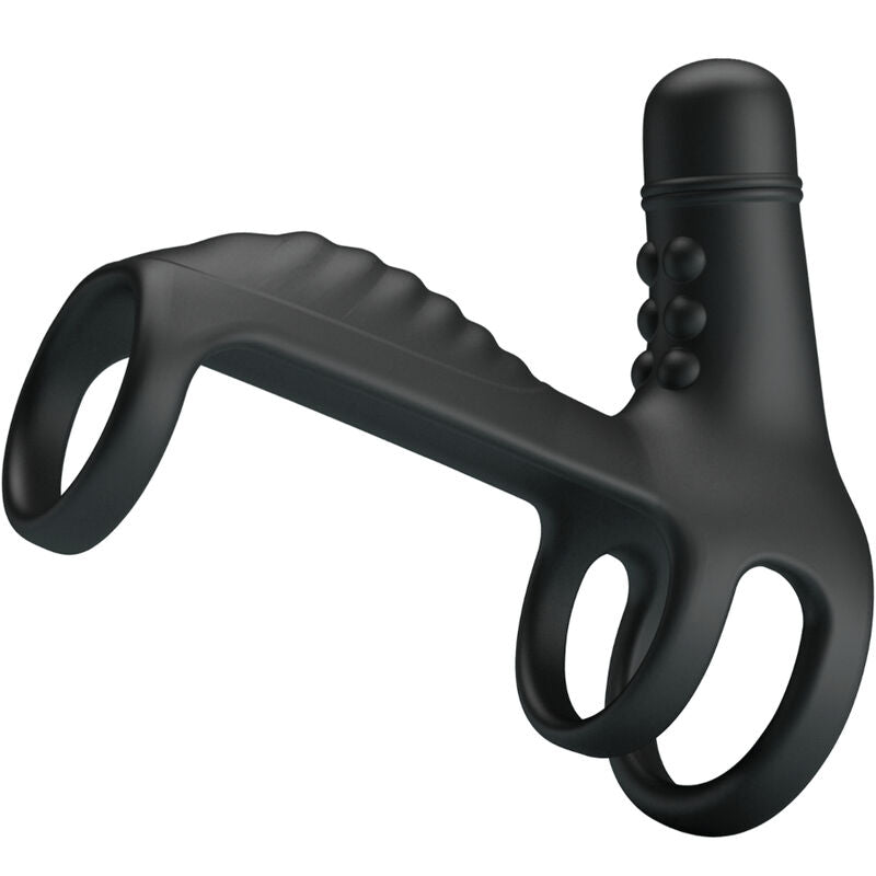 Pretty Love - Manchon Dextension En Silicone Souple Élastique - PRETTY LOVE MALE | sextoys, jouets sexuels pour hommes, accessoires de pénis, anneaux de pénis, cockring avec vibration | Dimensions : 114