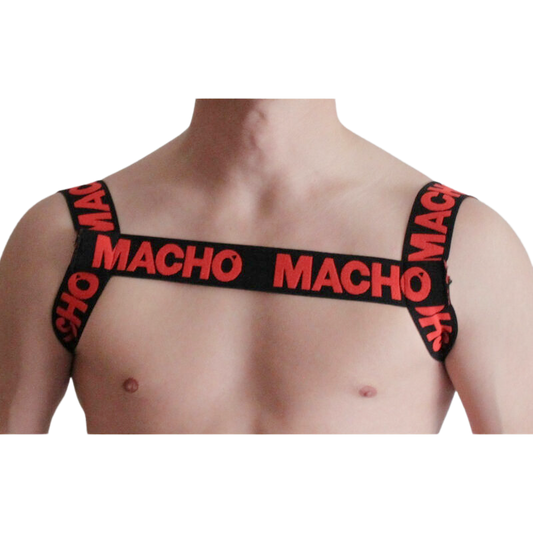 Macho - Harnais Rouge - MACHO UNDERWEAR | mode et lingerie, lingerie homme, harnais pour hommes | Dimensions : 36