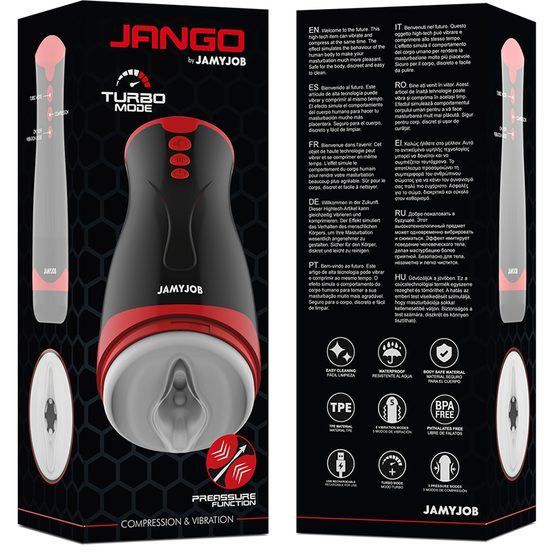 Masturbateur Compression et Vibration Jango
