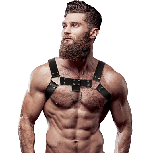 Fetish Submissive Attitude - Harnais De Poitrine En Éco-Cuir Pour Hommes - FETISH SUBMISSIVE ATTITUDE | mode et lingerie, lingerie homme, harnais pour hommes | Dimensions : 532