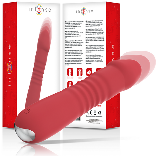 Intense - Juni Up & Down 10 Vibrations Rouges - INTENSE FUN | sextoys, vibrateurs, rotateurs vibrants | Dimensions : 198
