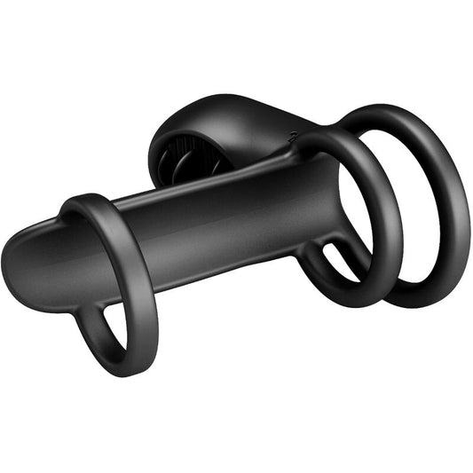 Pretty Love - Gaine Pénis Jammy 12 Vibrations Avec Langue En Silicone Rechargeable - PRETTY LOVE MALE | sextoys, jouets sexuels pour hommes, accessoires de pénis, anneaux de pénis, cockring avec vibration | Dimensions : 128