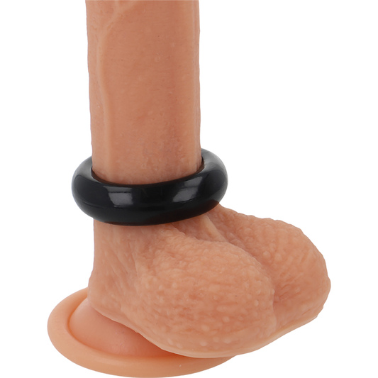 Powering - Anneau Pénis Super Flexible Et Résistant 3.8Cm Pr04 Noir - POWERING | sextoys, jouets sexuels pour hommes, accessoires de pénis, anneaux de pénis, cockrings sans vibration | Dimensions : 34