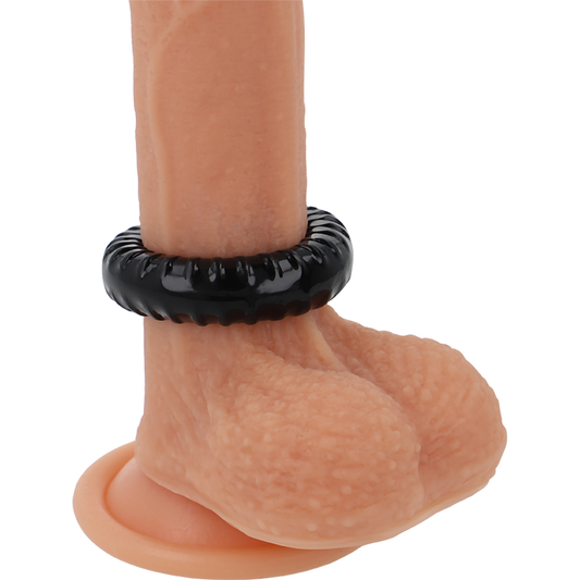 Powering - Anneau Pénis Super Flexible Et Résistant 4,5Cm Pr07 Noir - POWERING | sextoys, jouets sexuels pour hommes, accessoires de pénis, anneaux de pénis, cockrings sans vibration | Dimensions : 40