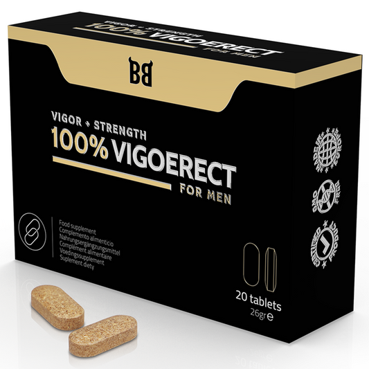Black Bull - 100% Vigoerect Vigeur + Force Pour Homme 20 Comprimes - BLACK BULL | pharmacie, compléments alimentaires, pilules pour hommes | Dimensions : 30