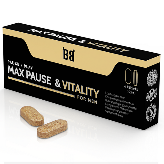 Black Bull - Retardateur De Pause Et De Vitalité Maximale Pour Hommes 4 Gélules - BLACK BULL | pharmacie, stimulants pour garçons, retardants | Dimensions : 12