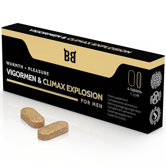 Black Bull - Explosion Vigormen & Climax Plus Grand Plaisir Pour Hommes 4 Gélules - BLACK BULL | pharmacie, compléments alimentaires, pilules pour hommes | Dimensions : 12