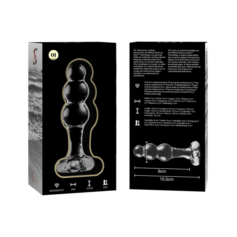 Plug Anal en Verre Borosilicate Nebula Series by Ibiza