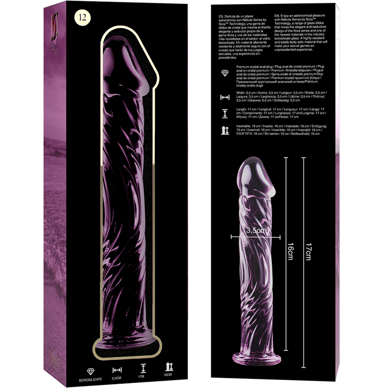 Gode en Verre Borosilicate Rose Nebula Series by Ibiza