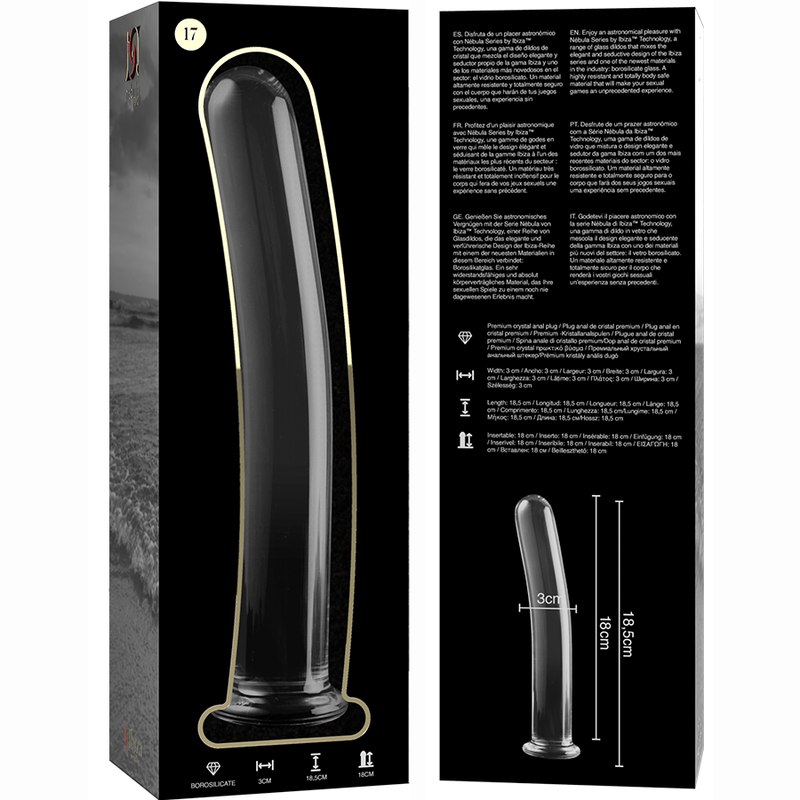 NEBULA SERIES -  Gode en Verre Borosilicate 18,5 cm