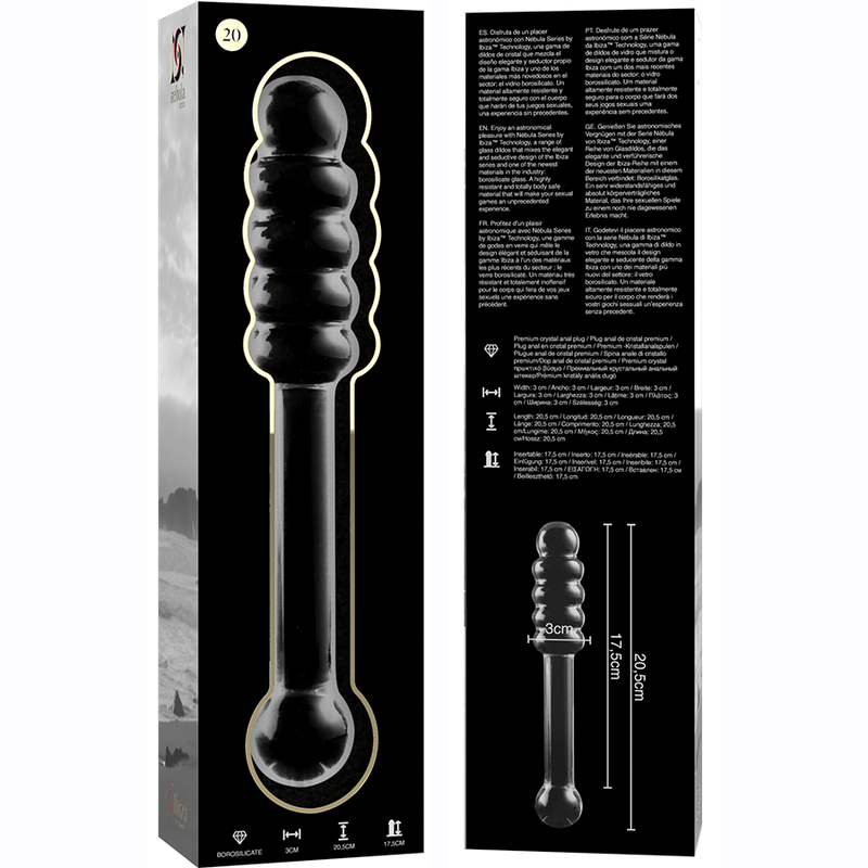Plug Anal Nebula Series by Ibiza – Verre Borosilicate Clair