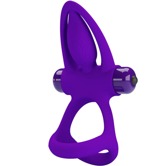 Pretty Love - Anneau Vibrateur 10 Vibrations Silicone Violette - PRETTY LOVE MALE | sextoys, harnais, harnais anti-vibration | Dimensions : 72