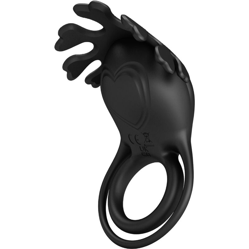 Pretty Love - Anneau Vibrateur Ruben 7 Vibrations Silicone Noir