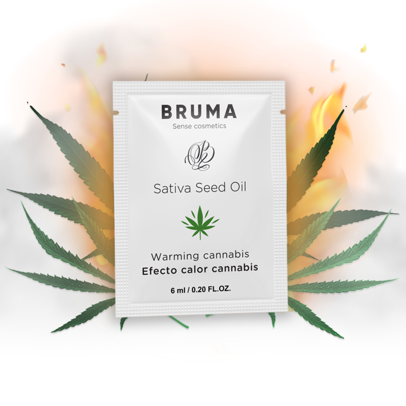 Bruma - Huile De Graines De Sativa Gel Glissant Réchauffant Saveur De Cannabis 6 Ml - BRUMA | pharmacie, lubrifiants, une seule dose | Dimensions : 6