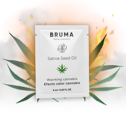 Bruma - Huile De Graines De Sativa Gel Glissant Réchauffant Saveur De Cannabis 6 Ml - BRUMA | pharmacie, lubrifiants, une seule dose | Dimensions : 6