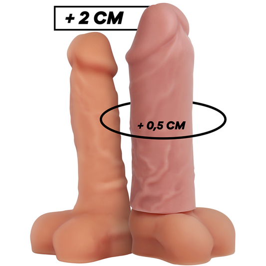 Virilxl - Extension Naturelle Du Pénis En Silicone Liquide V3 - VIRILXL | sextoys, jouets sexuels pour hommes, accessoires de pénis, couvre-pénis avec extension | Dimensions : 97