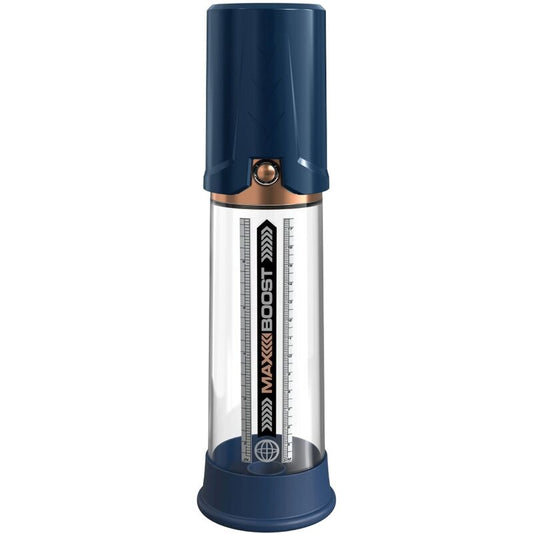 Pump Worx - Max Boost Bleu - PUMP WORX | sextoys, jouets sexuels pour hommes, accessoires de pénis, pénis agrandisseur pompe | Dimensions : 336