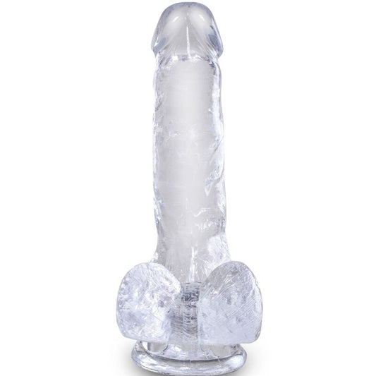 King Cock - Clear Pénis Réaliste Avec Boules 13.5 Cm Transparent