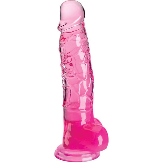 King Cock - Clear Pénis Réaliste Avec Boules 16.5 Cm Rose - KING COCK | sextoys, godes sans vibration, godes ceinture | Dimensions : 448